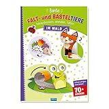 Trötsch Bastelbuch Bunte Falt- und Basteltiere - Im Wald: Bastelheft Beschäftigungsbuch
