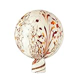 Thüringer Weihancht Rosenkugel Gartenkugel aus Glas | 15 cm für außen | weiß