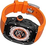 Volltransparentes Uhrengehäuse, Silikonband, Mod-Kit, für Apple Watch Ultra 49 mm, für Herren und Damen, militärischer Schutz, Stoßstange, Uhrengehäuse, Uhrengehäuse, Ersatz-Sportarmband, Zubehör