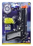 Simba 108022556 - Kugelpistole mit Munition, 3-Fach Sortiert, es wird nur ein Artikel geliefert, 100 Kugeln, 21cm, Pistole für Kinder, ab 3 Jahren