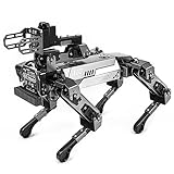 ELECFREAKS Mikrobit Roboter Hund Xgo V2 Kit, 15 bewegliche Gelenke DIY programmierbares Vollmetall bionisches Roboter-Set, STEM Lernprojekt für offene Hardware (ohne Mikro: Bit)