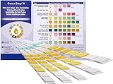 One+Step Gesundheitstest für 10 Indikatoren 5 Stück - Urin Teststreifen mit Referenzfarbkarte - Urin Test für Harnwegsinfekt - Urinanalyse Säuren Basen Haushalt