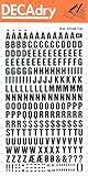 Buchstaben und Zahlen übertragbar, schwarz. Buchstaben 8 mm Schwarz