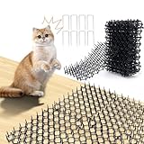 Dornengitter Gegen Katzen, 12 Stück Katzenabwehrmatte Für Garten, Katzenschreck 15 x 20cm, Katzengitter Kunststoff mit Spikes, Katzenschreck Gitter, Anti Katzen Matte, Tier Barriere