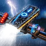 LED Fahrradlicht Set, wasserdichte Alulegierung Fahrrad Vorne, Fahrradlichter und Rücklicht für Nachtfahrten