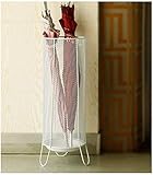 YLKCU Schirmständer fürs Büro Schirmständer Schirmständer Vintage Eisen, Hotel/Kaffee lang und kurz mit Auffangwanne, bodenstehender Rohrständer ， 3 Farben, 20X60CM (Farbe: Weiß)