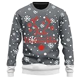 Sport Pullover Herren - Weihnachtspullover Mit Rundhalsausschnitt Und Print Für Damen Und Herren Festliches Grafik T Shirt Für Die Feiertage