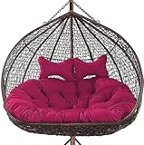 Doppeltes Outdoor-Hängesessel-Schaukelkissen mit Kapazität für 2 Personen – Ersatzpolster für Korbstuhl-Hängematte – 170 x 120 cm