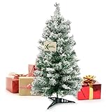 Xonic® Claus künstlicher Weihnachtsbaum Grün - 5 Größen: 120-240cm - Realistischer Tannenbaum mit Metall-Ständer - Dicht und Naturgetreu (Schnee, 90 cm)