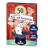moses. Verlag GmbH 30244 50 verblüffende Münz und Kartentricks | Kinderbeschäftigung | Kartenset, bunt