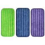 NbgrvB Heads Vinyl-Mikrofaser-Bodenreinigung, waschbar, Wischpads für Kehrmaschine, 12 kompatibel, wiederverwendbar, Hartholz, Fliesen, Laminat, 3 Stück