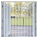 QHLTY PVC Streifenvorhang, Durchsichtiger Kunststoffstreifen-Türvorhang, Gefrierpaneel für Industrie, Geschäft, Terrasse, Kühlgeräte, Lager, Scheune(165x270cm)