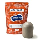 Atrixart Lufttrocknender Ton, für Töpferei, 1,8 kg Beutel. Unser hochwertiger Steinzeug-Töpferton ist faserverstärkt für Stärke und Rissfestigkeit. Ideale Modelliermasse für Erwachsene und Kinder zum