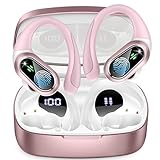 Poounur Kopfhörer Kabellos Bluetooth 5.3 HiFi Stereo, Open Ear Kopfhörer Bluetooth mit ENC Noise Cancelling Mic, 50 Std Ohrhörer mit Ohrhaken, IP7 Wasserfest Sport Kopfhörer für Laufen/Fitness