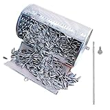 Rollbare Grillkörbe – Campingzubehör im Freien, Grillkorb aus Edelstahl | Tragbarer Campinggrillständer im Freien, Pommes Frites, Fisch, runder Grillkorb