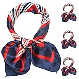 Ipetboom 4 Stück Damen Halstücher Leichtes Polyester Nickituch Einfarbig Modisch Vielseitig Büro Festival Cosplay Accessoire