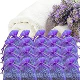 20x Lavendelsäckchen mit getrockneten Lavendelblüten – Duftsäckchen für Kleiderschrank, Schubladen & Auto – Natürlicher Mottenschutz, Raum- und Schrankduft, Kleidermotten effektiv bekämpfen