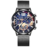 Fashion Sport Herren Edelstahl Gehäuse Quarz Analog Armbanduhr Alien Uhr, e, Einheitsgröße