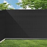 arvioo Sichtschutz, PVC Sichtschutzmatte mit Kabelbinder, Schützen vor Insekten, Kürzbar, UV- & Witterungsbeständig, 15 mm x 0,45 mm, Keine jährliche Wartung, Garten sichtschutz (Anthrazit, 90x300 cm)