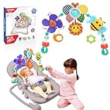 HappyKidsClub Baby Spielzeug 0-18 Monate, Kinderwagen Spielzeug Kinderwagenkette Mädchen Jungen Kinderwagen Kette für Baby Geschenk Mädchen Junge 0-12 Monate Babyschale Spielzeug Neugeborenen