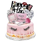 KUKIFUN Make-up Themen Kuchenaufsätze, 22 Stück Geburtstags Dekorationen für Brautparty, Kosmetik-Salon, Spa, Themenpartys