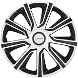 MICHELIN Radkappen 16 Zoll Universal Radzierblenden Louise 4er Set Fürs Auto ABS Kunststoff | Schwarz/Silber