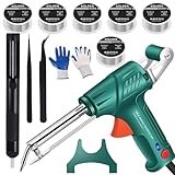 Aolawco Schweissgerät Klein, Sechsteiliges Set, Multifunktionale Handschweißgerät, Schweißpistole für Ultrafeine Werkzeuge mit 6 Rollen ErsatzlöTdraht