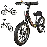 GASLIKE Laufrad Kinder 2 3 4 5 6 Jahre, 14 Zoll Kinderlaufrad mit Bremse, Verstellbarer Sitz, Training Fahrrad Ohne Pedale für Anfänger Jungen und Mädchen, Stabiles & Sicheres