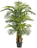 artplants.de Kunstpalme Areca Becket im Dekotopf, 150cm - Kunstpflanze Areca Palme