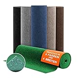 Floordirekt Rasenteppich Farbwunder Pro - Balkonteppich - Kunstrasen Teppich für Terrasse, Balkon und Freizeit - Erhältlich in 6 Farben (50 x 50 cm, Grün)