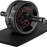 ROMIX Bauchroller, Premium Bauchtrainer für Zuhause mit Gepolsterter Rutschfester Kniematte für Männer und Frauen, Bauchmuskeltrainer Ideal zum Trainieren Rücken Schultern und Bauchmuskeln Zuhause Gym