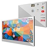 Soulaca 68,6 cm (27 Zoll) Smart Badezimmerspiegel LED TV für Badezimmer Android Werbung Dusche Fernseher Wasserdicht ATSC Verschwindender Spiegel 2024
