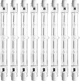 YIIFELL 8 Stück Halogenlampe R7s, Halogenlampe R7s, 118 mm, 500 W, AC220-240 V, 2800 K, Warmweiß, dimmbar, Halogenlampen für die Beleuchtung von Haus, Arbeit, Stehleuchte etc