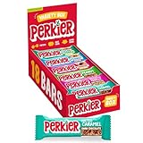 Perkier Bars, Variety (18 Pack) - Vegane Müsliriegel, Gesunde, Köstlicher, 100% Natürlich Vegan & Gluteinfreie Snack Riegel mit Vitamine, Protein, reich an Ballaststoffen, Natürliche Inhaltsstoffe