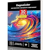 DagouColor A4 30 Blätter Aquarell Papier Pad für säurefreie Kunst Zeichnungspapier für Künstler, Holz Zellstoff glatter Kleber gebunden, 300gsm, 21CM X 29.7CM (Ocean Blue)