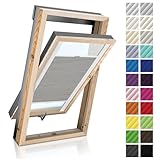 Estika Custom Dachfenster Plissee - Nach maß - Premium Kollektion 23 Stoff Farben - Breite 30-120 cm, Höhe 50-149 cm - Dachfenster Rollo, Rollo für dachfenster, Plissee Nach maß