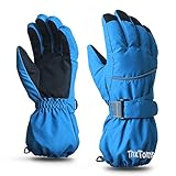 ThxToms Kinder Ski Handschuhe Winter Skihandschuhe -15℃ | Winddicht Wasserdicht Warm | Oxford Palme Verdickt Kalt Wetter | Outdoor Sports Snowboard Skifahren | für Junge Mädchen