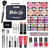 FantasyDay Xmas Make-up Sets Multifunktions Schminkkoffer Mädchen Makeup Geschenkset Kosmetik für Gesicht Augen Lippen - Schminke Kit mit Lidschatten Palette Lippenstift Concealer Puder Rouge Mascara