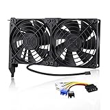 GDSTIME GPU Lüfter 2 x 92mm PCI Grafikkarten Lüfter PCI-Kühlfan VGA Kühlung 3 pin 4 pin unterstützt 5v 7v 12v für Hauptplatine Computer Audio Video