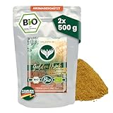 Azafran BIO Golden Drink PLUS, Kurkuma Latte + Gerstengras & Hagebutte Gewürzzubereitung für Goldene Milch Getränke 1kg
