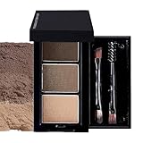 Eyebrow Powder Set, 3 Färbe Augenbrauen Puder, Wasserfest & Wischfest Augenbrauenpuder mit Bürste, Multipurpose Augenbrauen Farbe für Natürlich Aussehende Augenbrauen den Ganzen Tag, Feines Pulver