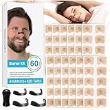 CHANCCI 120 Pcs Breathing Nasal Strip,Manual Magnetic Nose Strip,Nose Breathing Strips Magnet,Anti-Schnarchen Schlaf Nasal Strips Geeignet für Hotels Familien Schnelles