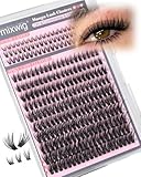 Wimpern Extensions DIY 260PCS Künstliche Wimpern Wispy Lash Cluster with Bottom Lashes Spiky Volume Cluster Lashes D Curly 60D 5-10MM Wimpernverlängerung by Lvmixwig