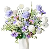 YMIFEEY Kunstblumen wie Echt Künstliche Blumen Frühling Wildblume Blumenstrauß Künstlich Seidenblumen Fake Blumen Pflanzen Zweige Deko Artificial Flowers für Zimmer Tisch Draußen (Blumenstrauß)