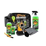 NIGRIN MAD DOCs Pflege Eimer für Fahrräder, schützt und pflegt das Fahrrad, bestehend aus Fahrrad- und Kettenreiniger, Ketten-Schmierstoff, Mikrofasertuch und 3 Bürsten, 8-teilig, 1 Stück (1er Pack)