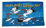 Fahne/Flagge Geiles Wetter Hier Möwe 60 x 90 cm