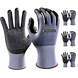 TARANTULA N1567 Nylon mit Spandex, Miro Foam Nitrilhandschuhe, mit Punkten auf der Handfläche, groß, 3 Stück