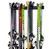 StoreYourBoard Ski-Wandhalterung für 8 Paar Skihalterungen für Heim- und Garagen-Ski aus Stahl (Schwarz)