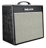 NU-X | Mighty 40 mkII Gitarrenverstärker mit Effekten | Tragbarer 40W Modellierverstärker, Bluetooth, USB-Schnittstelle & Schlagzeugmaschine für E-Gitarren, Übung & Aufnahme