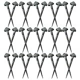 GLEAVI 50 Stück Hufnägel aus Eisen mit Scharfer Kante Mittlere Härte Kompakte Pferdeausrüstung für Hufeisenbeschlag Robustes Hufeisenwerkzeug für Präzises Einschlagen